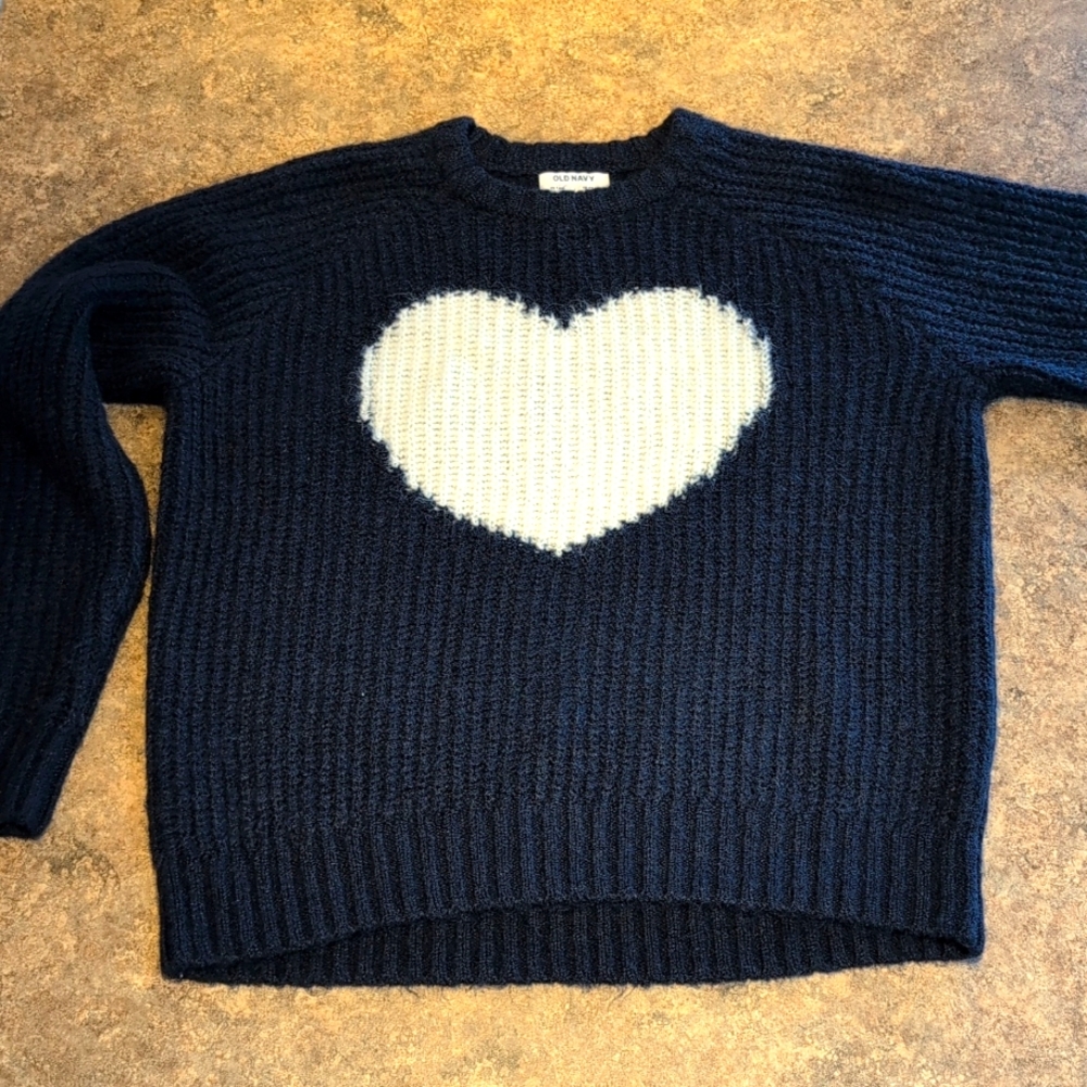 Soft knit heart sweater